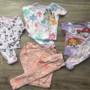 Kids Pajamas Set - Purple, Pink, and Peach